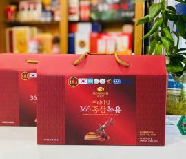 NƯỚC HỒNG SÂM LINH CHI NHUNG HƯƠU 365 20 GÓI x 70ML