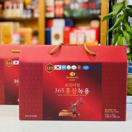 NƯỚC HỒNG SÂM LINH CHI NHUNG HƯƠU 365 20 GÓI x 70ML